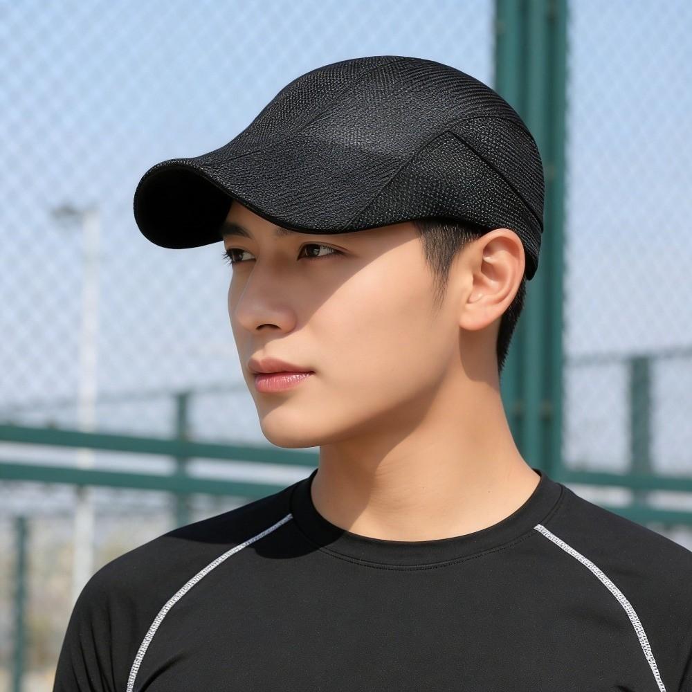 Solid Panel Forward Cap Summer Painter Hat Vintage Baseball Cap Sun Hat