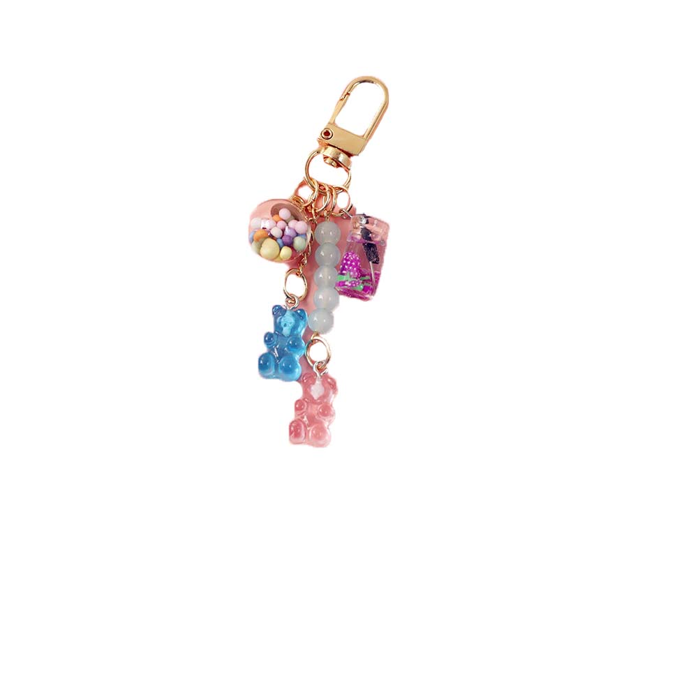 Girls Cute Acrylic Bag Pendant Candy Women Fashion Accessories Key Ring Keyholder Bear Key Chain