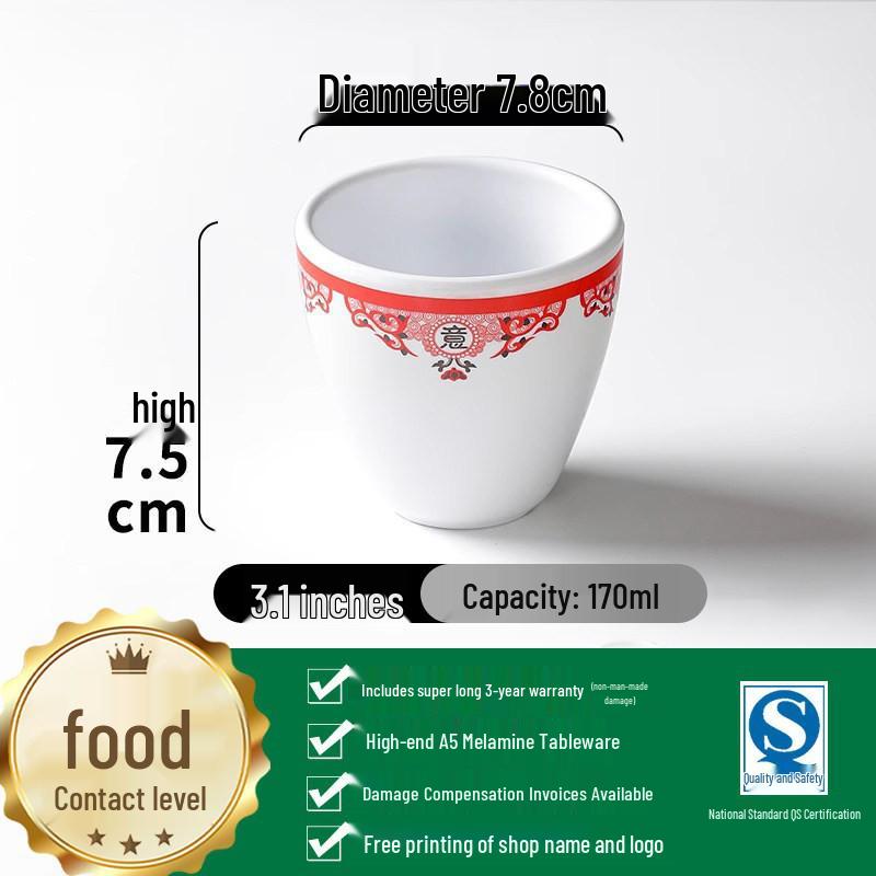 Commercial Melamine Round Plate: Imitation Porcelain for Restaurant Fried Noodles, Cold Dishes, Snacks, Rice Bowl, and Fast Food.
