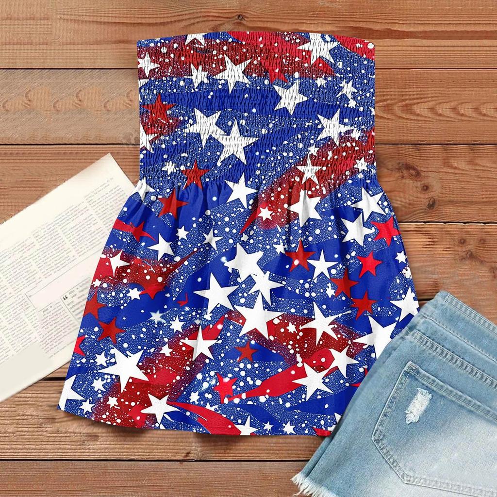 Летние топы-трубы для женщин, милая сексуальная футболка без рукавов с принтом на открытых плечах