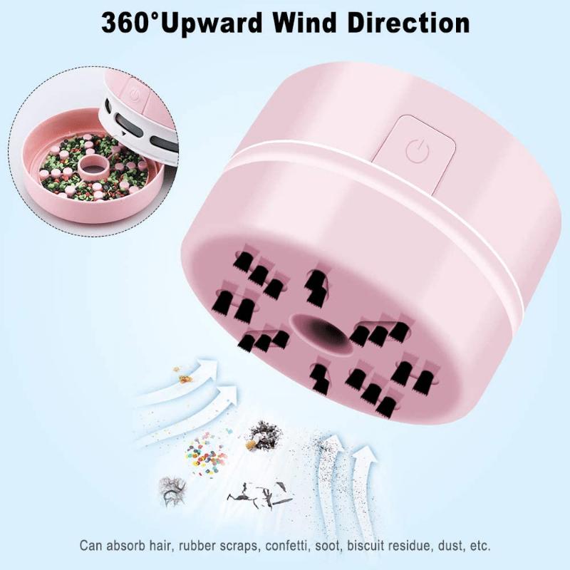 Мини настольный пылесос, сборщик бисера для алмазной живописи, рассыпанные бриллианты, резиновый очиститель, очиститель клавиатуры