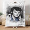 Elvis Presley Personalized Name Blanket Throw Customizable Blanket Durable Comfort Versatile for Office Office Chair Picnics Nap Four Seasons Universa