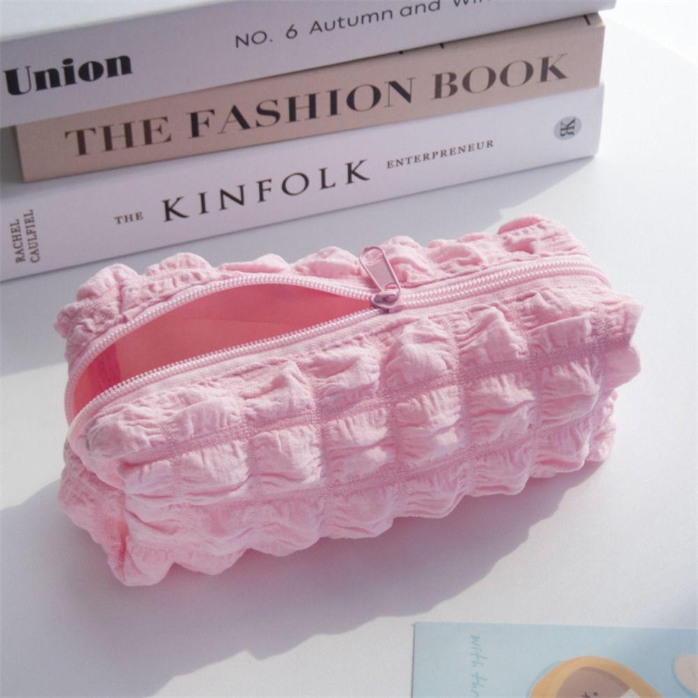 Вместительный кошелек для монет, пенал, пенал, сумка для карандашей, кавайный пенал с пуфами, косметичка