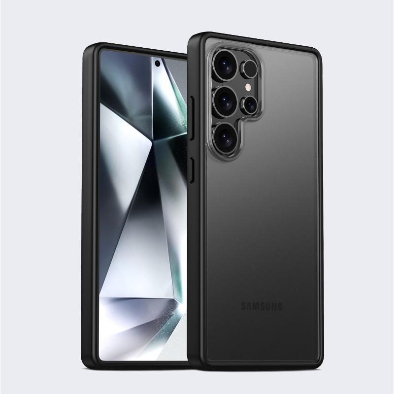 Подходит для чехла для мобильного телефона Samsung S25 Ultra Galaxy S25 Матовый защитный чехол с маслоотталкивающим покрытием и сенсорным управлением S25 Противоударный чехол