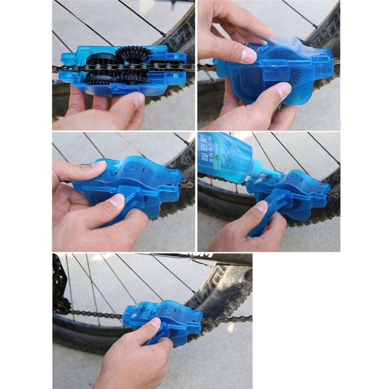 Thickened Bicycle Chain Cleaner Scrubber Brushes Mountain Bike Wash Tool Set Cycling Cleaning Kit Accessories