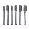 Твердосплавная ротационная борфреза Форма C Шарообразный цилиндр 6 мм 1/4 хвостовик Инструменты для резьбы по форме Одинарная нарезка Фреза