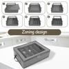 Portable Flatware Storage Bag Foldable Flatware Organizer with 5 Compartment Cutlery Storage Holder for Home Kitchen Utensils