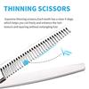 SANGELAR 6 Inch Senior Hairdresser Professional Hair Scissors Cutting Scissors Thinning Shear Barber Hairdressing Beautiful Design Grooming Tools