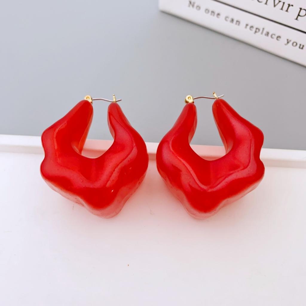Великолепные акриловые серьги U-образной формы неправильной формы для повседневной носки женщин