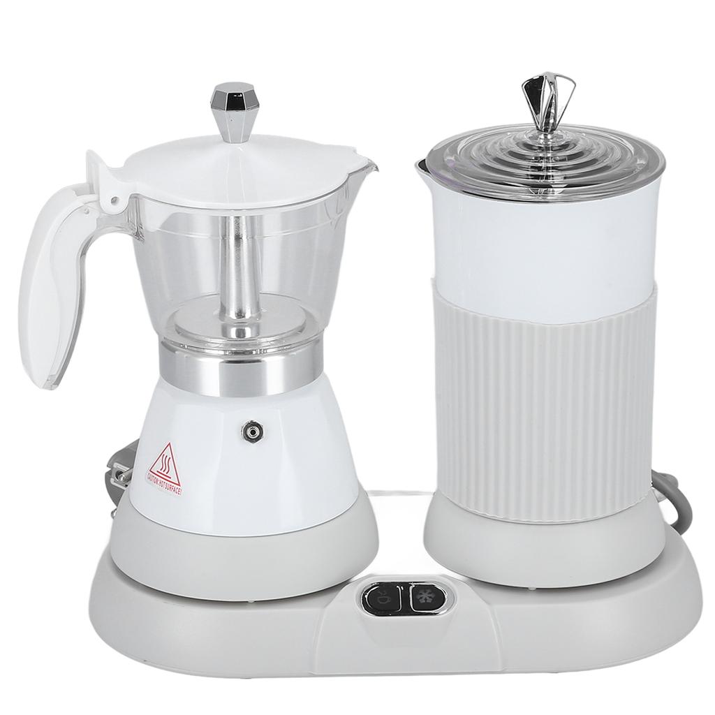 Electric Milk Frother with Moka Pot Automatic Coffee Foam Maker Milk Frother Machine