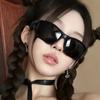 Geometric Frame Cyber Y2K Sunglasses Men Sporty Wrap Around Intricate Cutouts Sun Glasses Women Fashion Luxury Brand Punk Shades