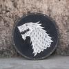 Medieval Viking Oak Shield Inspired Ned Stark Dire Wolf War Shield, Wooden Shield Replica Unique Wall Decor