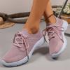 Модные розовые кроссовки больших размеров 36-43 для женщин 2025 Дышащая сетка Вулканизированная обувь Женские Нескользящие Легкие Кроссовки Женские
