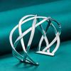 925 Sterling Silver Fishing Net Bangles Bracelet for Women Fashion Wedding Engagement Charm Jewelry