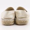 CHANEL Espadrille Slip-on B G29762 COCO Mark White lambskin Women Used