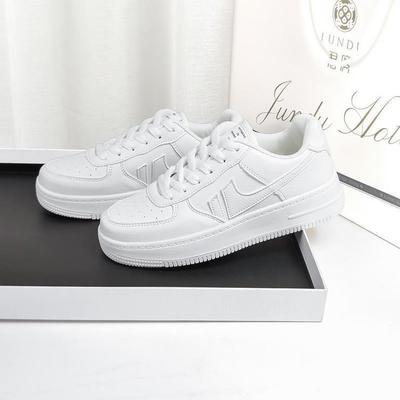 Белые женские туфли, осенние новые резиновые, кожаные, с мягкой подошвой, на шнуровке, модные женские повседневные кроссовки