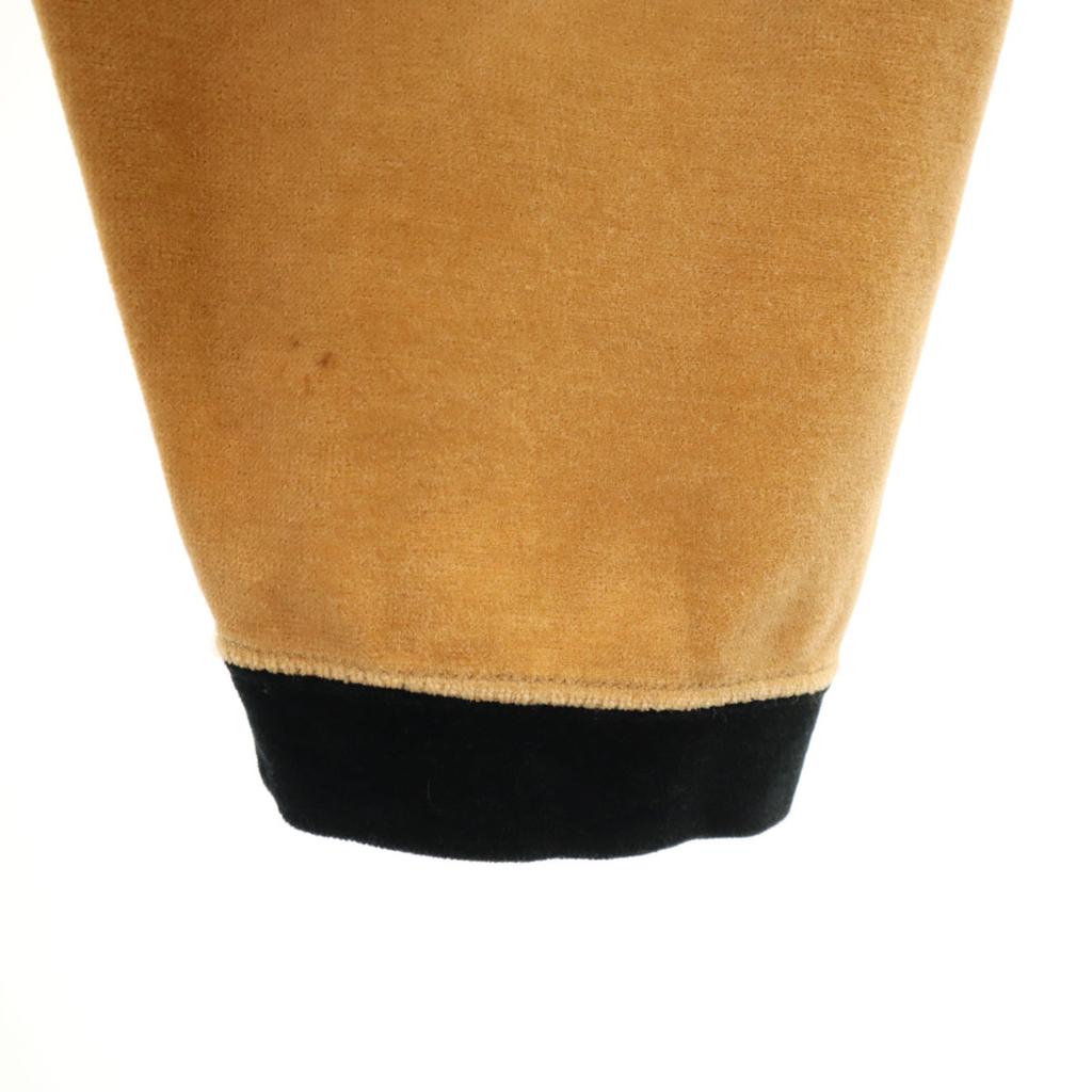 Fendi 90s Made In Italy Old Back Print Long Sleeve Half Zip Velour Polo Shirt Men's Used