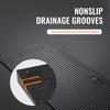 1.2" Rise Cuttable Threshold Ramp for Sweeping Robot, 35.4" Wide Natural Rubber Wheelchair Ramp, Non-Slip Solid Rubber Ramp with Double-Sided Tape for
