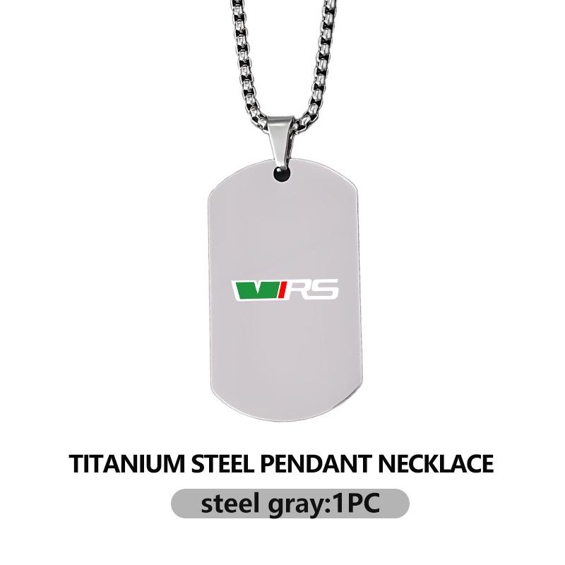 FMO3 For Skoda Car Logo Necklace Stainless Steel Hang Tag Necklace Fashion Pendant Accessories VRS Octavia 1 2 3 Rapid Kodiaq Karoq