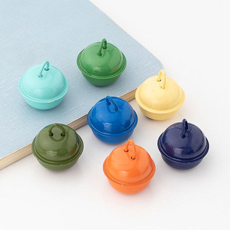 10 шт. 22 мм Красочные Расписные Бубенчики Металлические Круглые Мини Колокольчики Украшения Декор Подвески для Рождества DIY Поделок