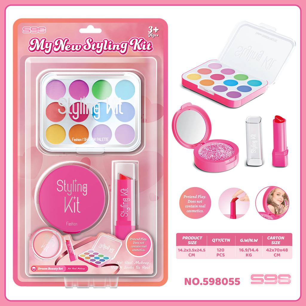 Children'S Play House Simulation Makeup Toy Girl Makeup Set No Liquid Can Not Be Smeared Pink