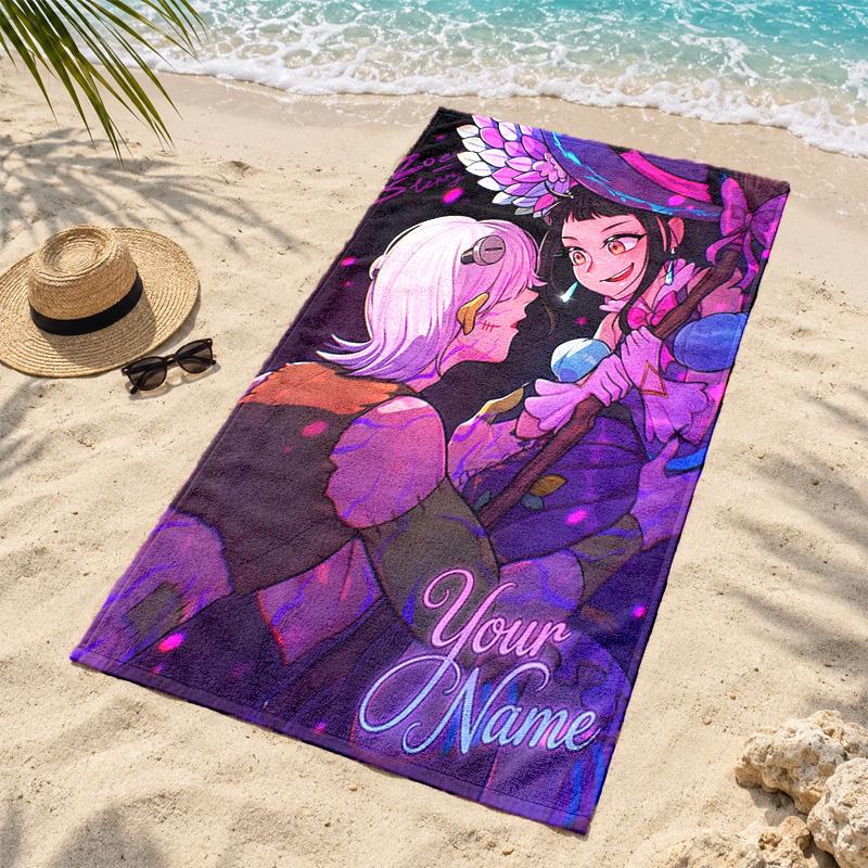Kpop demon hunters Custom Name Beach towels also serve as bath towels summer essential a musthave for the outdoors the beach and the pool