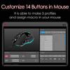 ELECOM Gaming Mouse 13 Buttons Programmable RGB Compatible Equipped with Hardware Macro DPI Adjustment Weight Balance Adjustable Ceramic Sole Black
