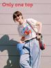 Cartoon Anime Oversized Cotton T Shirt With Print For Casual Wear