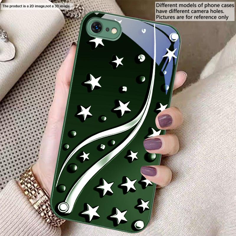 Глубокая ночь со звездами Для iPhone 17 Air 16 E 15 14 13 Plus 12 mini 17 Pro Max 11Pro XR Xs X 7 8 11 Закаленное Стекло Чехол для Телефона