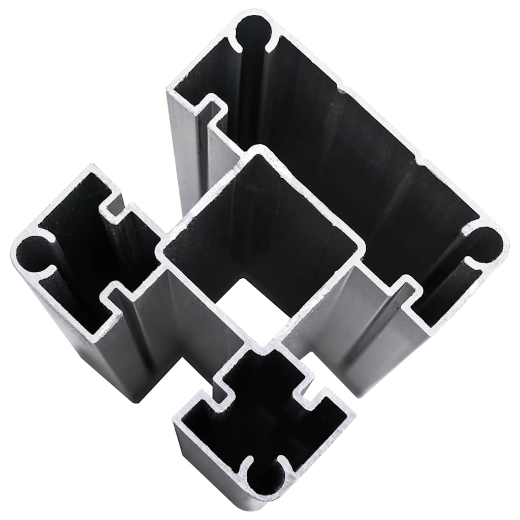 WPC Fence Panel 180 x 146 cm Black