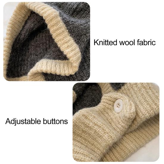 Женская зимняя ветрозащитная теплая вязаная шапка, головной убор, супермягкая износостойкая ультра-толстая теплая шапка-шарф, шапка