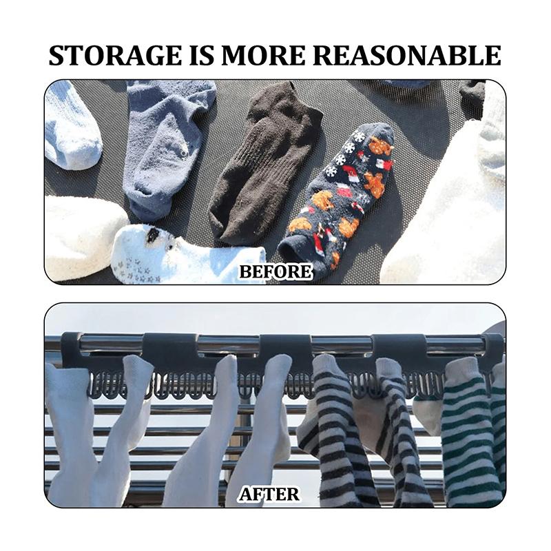 2 шт. Подвесная стойка-носок для сушки, вешалка для одежды, подходит для сушки носков, полотенец, нижнего белья и других мелких предметов одежды