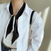 Spring/Summer Solid Color Outing Leisure Imitation Silk Ribbon For Women Shirt Paired With Scarf Classic Versatile Neckerchief