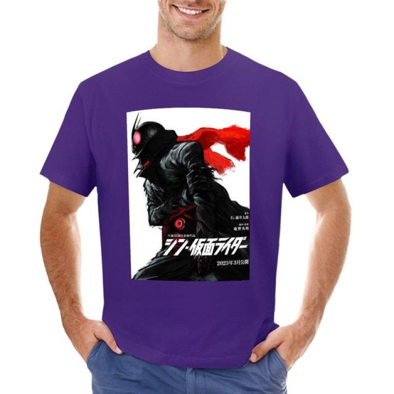 Футболка Shin Kamen Rider, черная футболка, футболка большого размера, быстросохнущая футболка, набор футболок для мужчин