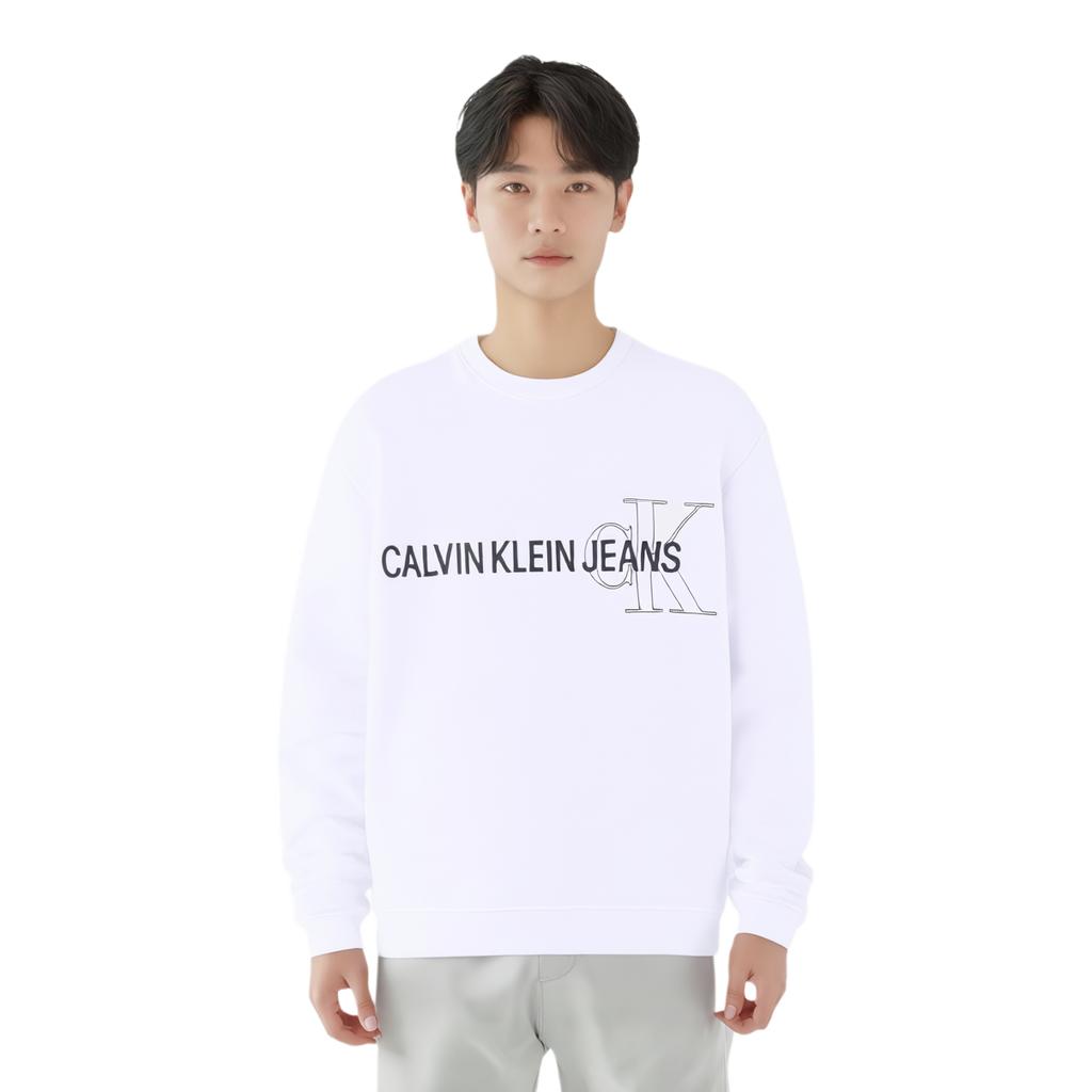 Calvin Klein Свитшот с логотипом Crewneck Мужские толстовки Белые J30J318181-YAF