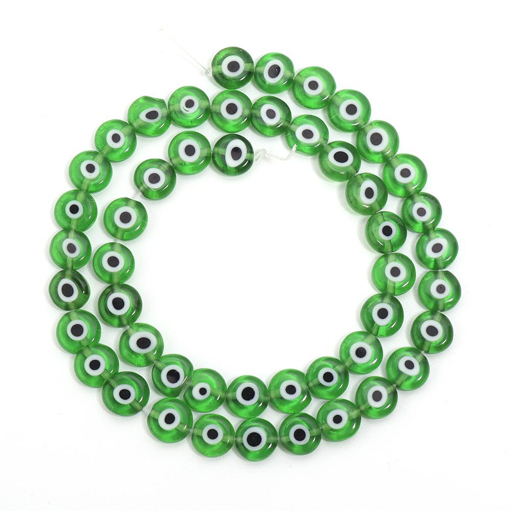 1 нить 4/6/8/10 мм Цветные Lampwork Бусины 'Сглаз' Свободно расположенные Плоские Круглые Стеклянные Бусины Для DIY Шармов Браслета Серьги Оптом