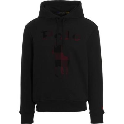 Polo FW22 Толстовка с капюшоном с принтом логотипа, повседневная, мужская, черная 710881816-001