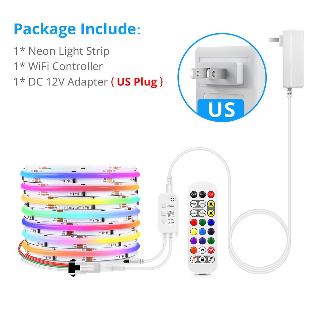 WS2811 RGBIC COB Светодиодная лента Неоновый свет Tuya Smart Life WiFi Адресная Синхронизация с музыкой Бегущая лента Декор комнаты Голосовое управление Alexa