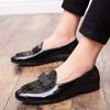Fashion New British Men's Charm Bowite Dress Oxford Shoes Luxury Male Black Moccasins Wedding Prom Sapato Social Masculino