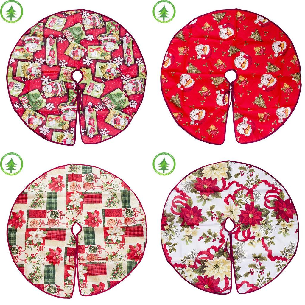 Snowman Santa Christmas Tree Skirt Decoration For Xmas Holiday Supplies Festival