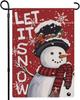 Christmas Garden Ag 12x18 Double Sided Let It Snow Snowman Snowake Yard Deco