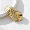 Women's Ocean Style Brooch 1Pcs Retro Metal Butterfly Embossed Pin with Lobster Detail for Dress Bag Scarf