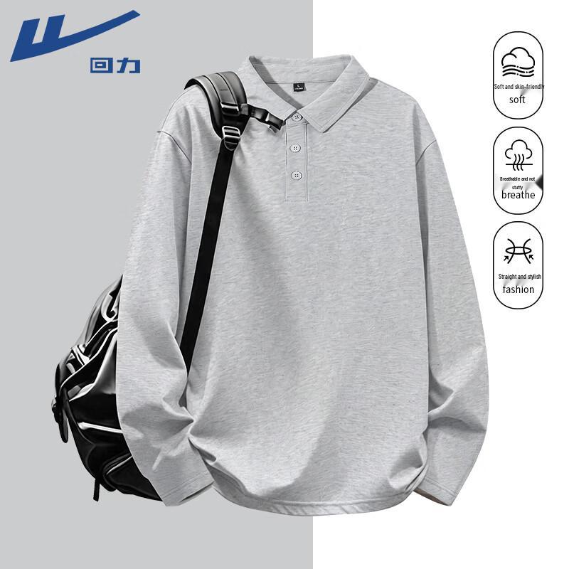Warrior Men's Long-Sleeve Casual Polo Shirt