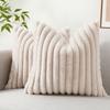 HAPIHAPPY New Winter Plush Pillow Covers Sofa Furry Goose Down Throw Pillow Covers 18X18 Set of 2 Home Faux Fur Pillow Covers