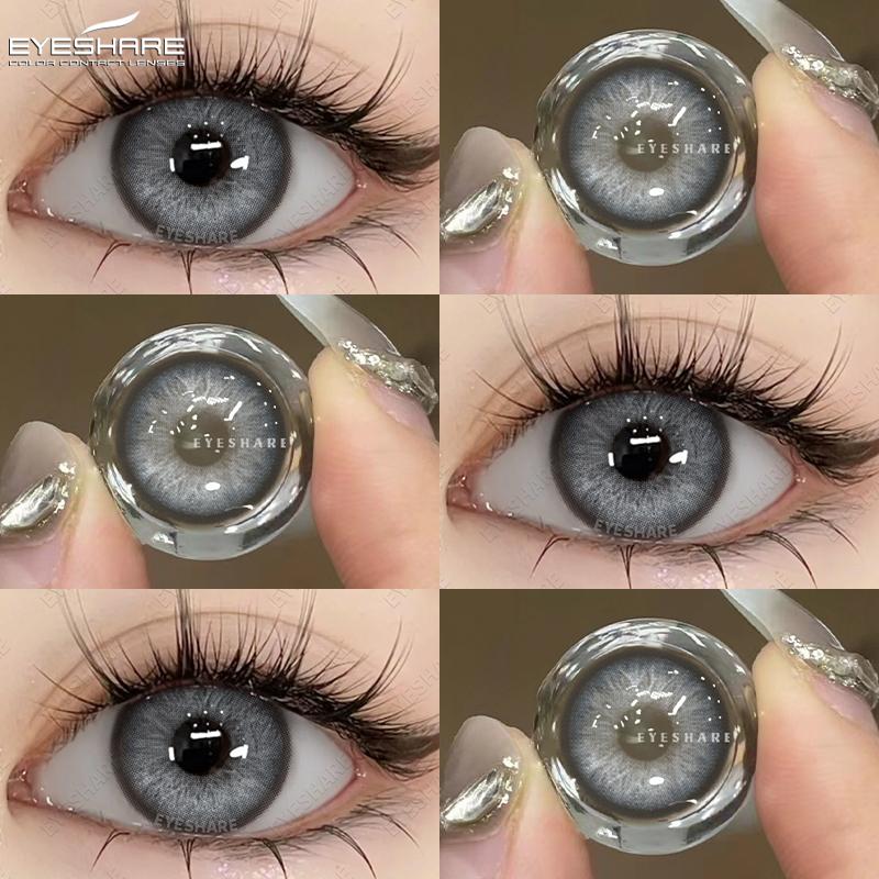 Eyeshare Ежегодные контактные линзы синего цвета - Усильте свой естественный цвет глаз с дизайном в корейском стиле