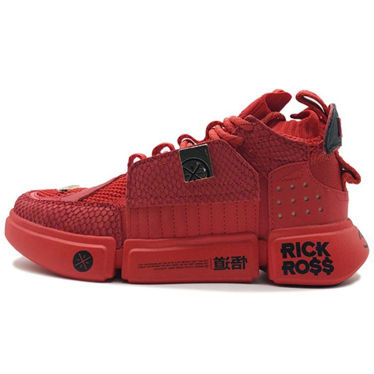 Li Ning Essence 2 Rick Ross Модные Нескользящие Легкие Низкие Спортивные Повседневные Кроссовки Мужские Красные AGWN041-5