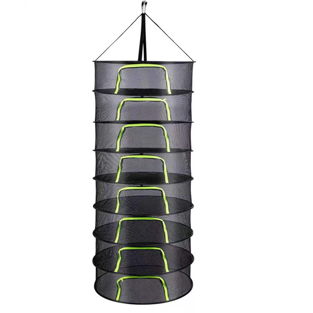 2-8-слойная сетка для сушки трав, подвесная корзина для рыбы, складная сушилка, сумка для сушки овощей и трав