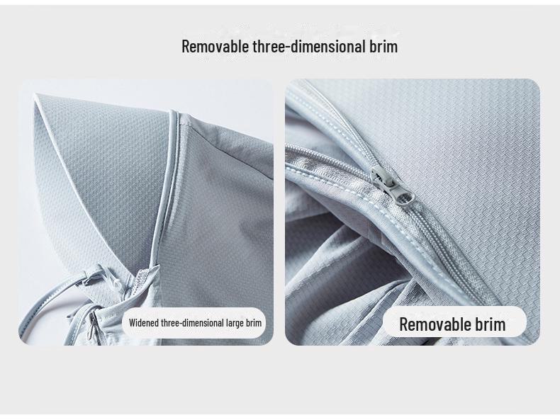 Мужская и женская спортивная ветровка с защитой от ультрафиолета и шапкой - ультратонкий ледяной шелк, эластичный, большой размер