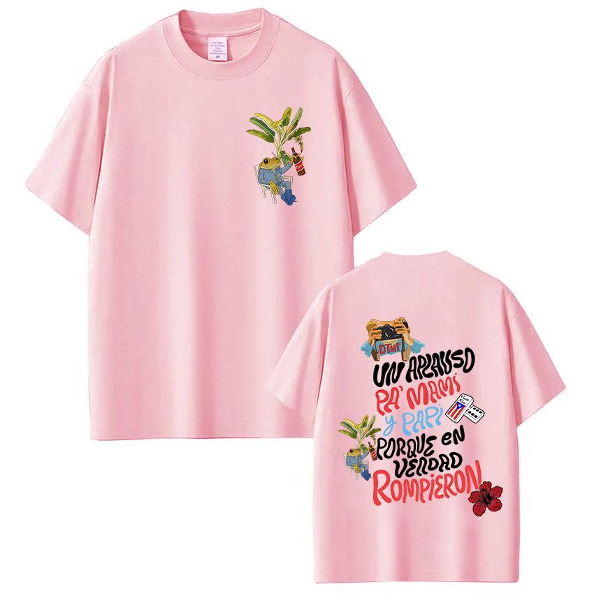 Rapper Bad Bunny Tshirt Debi Tirar Mas Fotos DTMF World Tour Shirts Unisex Clothing Fashion Hip Hop Vintage YK Tshirt Streetwear