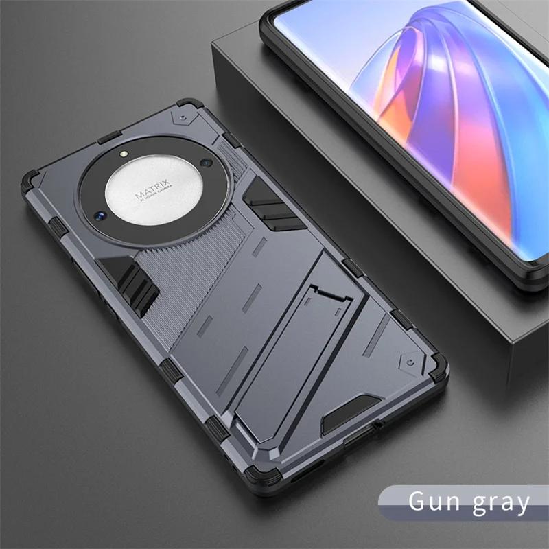 Для Honor 100 90 Pro X8 X9A чехол противоударный бронированный чехол-подставка для телефона Honar 80 70 60 50 Pro автомобильный магнитный держатель задняя крышка